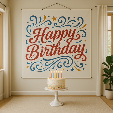 Happy Birthday Backdrop